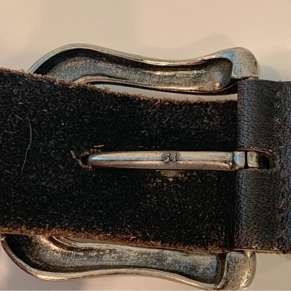 Dolce & Gabbana Black Leather Studded DG Belt With Buckle Size 38-40 Quality
